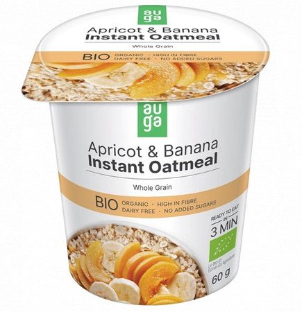 Porridge integrale Biologico con albicocche e banana 60 g – Auga