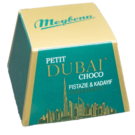 Cioccolato al latte Dubai con ripieno di pistacchio e torta kadayif 43 g - Meybona