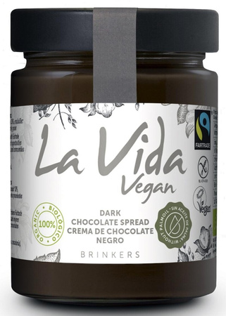 Crema di cioccolato fondente bio 270 g del commercio equo e solidale senza glutine - LA VIDA
