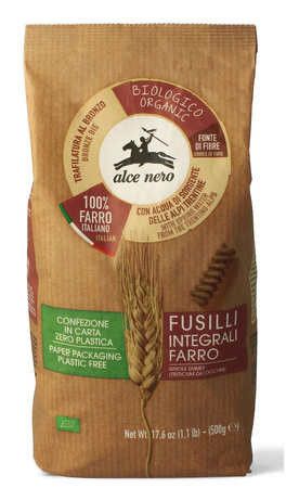 Pasta fusilli di farro integrale biologica 500 g – Alce Nero