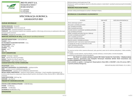 Amaranto bio (materia prima) (25 kg) 3