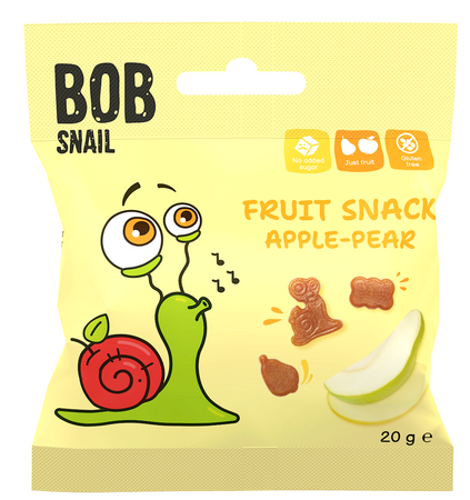 Gelatine di mela e pera senza glutine senza gelatina 20 g - BOB SNAIL