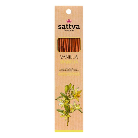 Incenso indiano alla vaniglia (15 bastoncini) 30 g - Sattva