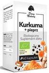 Integratore alimentare bio di curcuma e pepe 60 capsule (555 mg) - Dar Natury