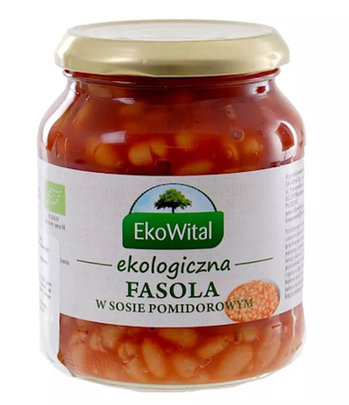 SET 12 x Fagioli bianchi in salsa di pomodoro bio 360 g - Ekowital