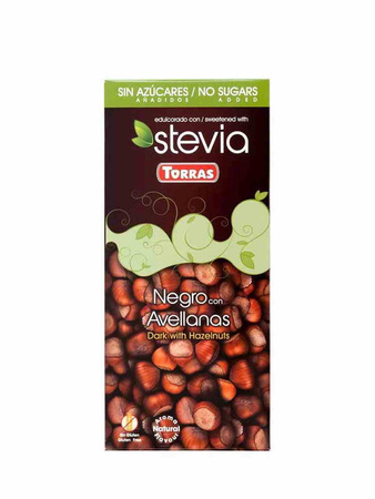 Cioccolato fondente con nocciole 125 g – Torras