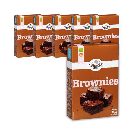 SET 6 x Preparato per brownie senza glutine bio 400 g - Bauck Hof