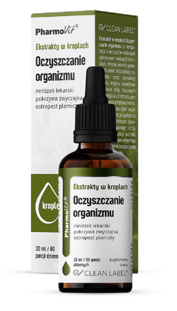 Estratti in gocce per la depurazione del corpo Integratore alimentare senza glutine 30 ml - Pharmovit