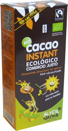Cioccolata da bere Equo e Solidale, senza glutine, Biologica 250 g – Alternativa