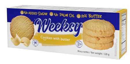 Biscotti al burro friabili senza zucchero 120 g – Bogutti