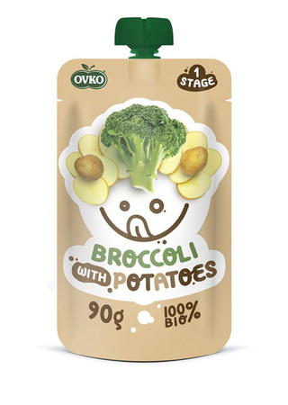 Piatto di broccoli e patate dopo 6 mesi bio 90 g
