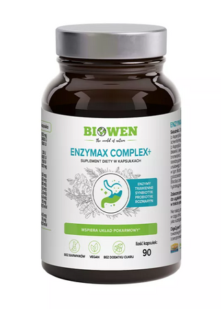Capsule di supporto digestivo EnzyMax Complex+ integratore alimentare 90 capsule - HempKing Biowen