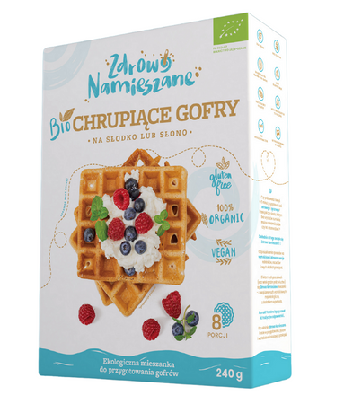 Miscela per waffle croccanti dolci o salati BIO 240 g - Zdrowo Namieszane