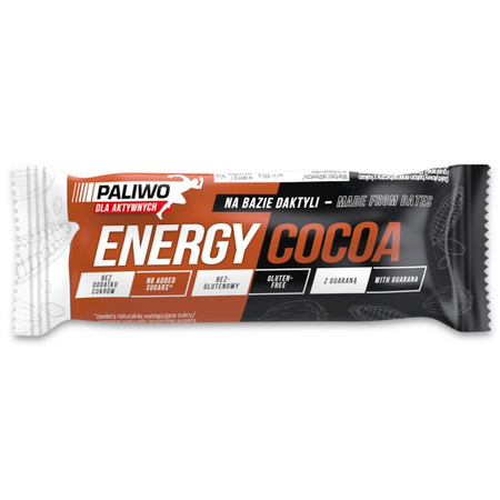 Barretta di datteri al cacao senza glutine con guaranà 50 g - Fuel for the Active
