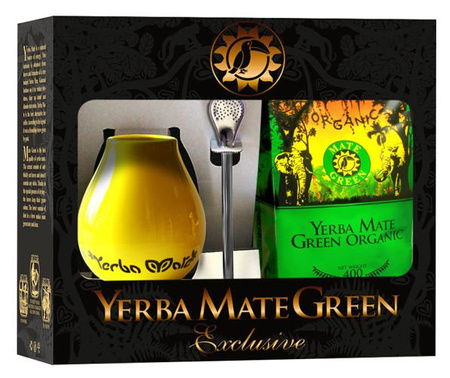 Set di yerba mate bio 400 g, matero, bombilla