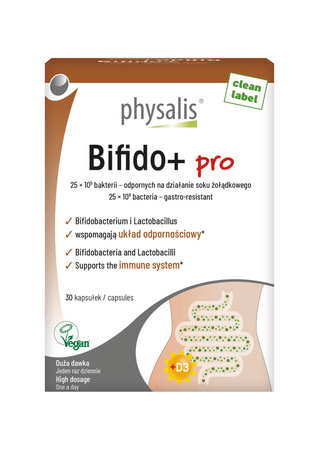 Capsule per il ripristino della flora intestinale (bifido+ pro) integratore alimentare 30 capsule – Physalis