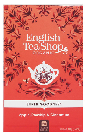Tè all'ibisco con rosa canina, mela, cannella e menta piperita (20x2) BIO 40 g