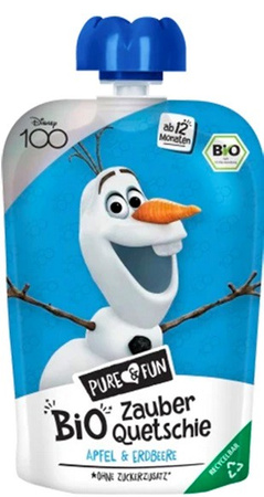 Passata di mela e fragola Biologico 100 g Kraina Lodu- Olaf – Pure&Fun