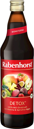 Succo multifrutta detox con barbabietola, matcha e spirulina NFC BIO 750 ml - Rabenhorst