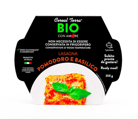 Lasagne Bio ai pomodori e basilico 250 g – Cereal Terra