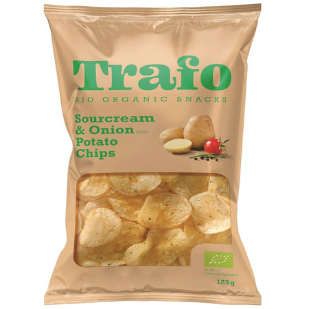 Patatine aromatizzate alla crema e alla cipolla BIO 125 g - Trafo