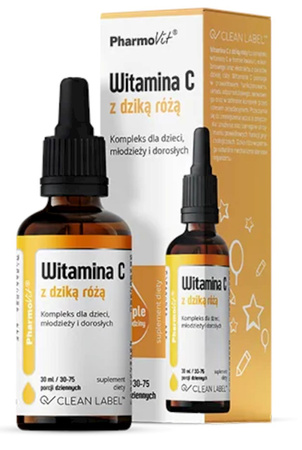 Vitamina C senza glutine con rosa canina in gocce Integratore alimentare 30 ml - PHARMOVIT