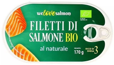 Filetto di salmone al naturale Biologico 170 g/100 g – We Love Salmon