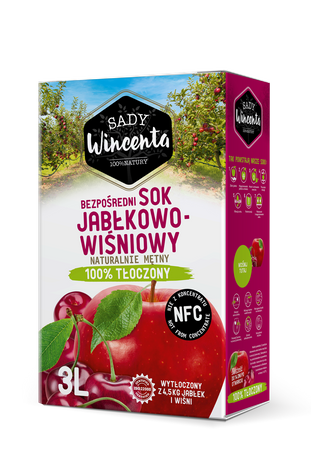 Frutteti Wincenta 100% succo di mela e ciliegia 3l