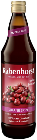 Succo di mirtillo rosso non da concentrato 750 ml – Rabenhorst