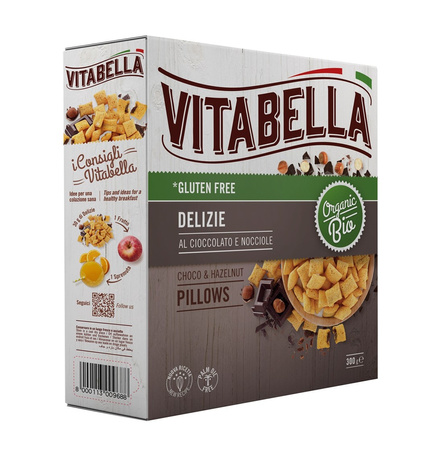 SET 8 x Cuscini di farina d'avena con ripieno al cioccolato senza glutine bio 300 g