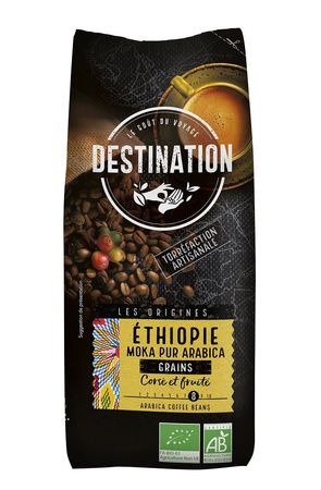 Caffè in grani Arabica 100% Etiopia Fair For Life Biologico 500 g – Destination