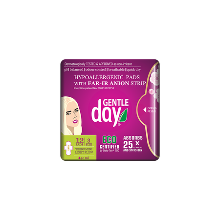 Assorbenti igienici mini con striscia anionica (per adolescenti) 12 pz. – Gentle Day
