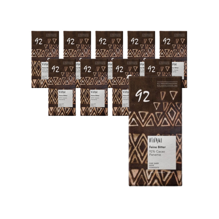 SET x 10 Cioccolato amaro al 92% di cacao bio 80 g