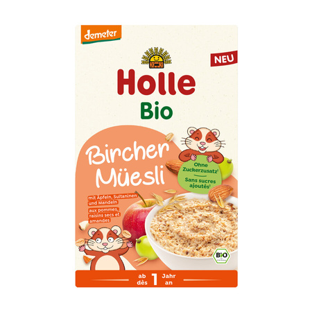 Muesli Bircher con mela, uvetta e mandorle senza zuccheri aggiunti BIO 200 g – Holle