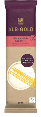 Pasta Spaghetti di Mais e Riso Biologica Senza Glutine 500 g – Alb-Gold