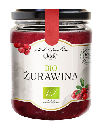 Mirtillo rosso biologico con zucchero di canna 260 g – Sad Danków