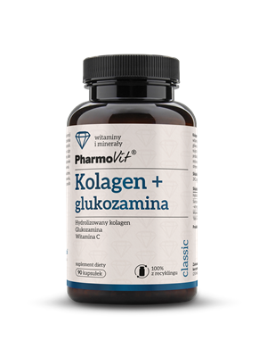 Integratore alimentare di collagene e glucosamina senza glutine 90 capsule - Pharmovit