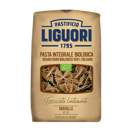 Pasta integrale Farfalle biologica a grani interi 500 g - Liguori