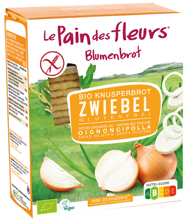Pane croccante alla cipolla senza glutine Bio 150 g – Le Pain Des Fleurs