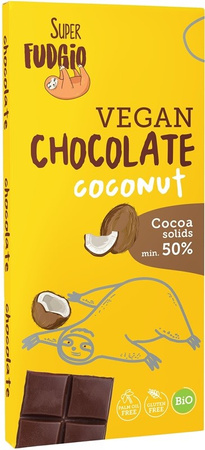 Cioccolato al cocco vegano BIO 80 g – Super Fudgio