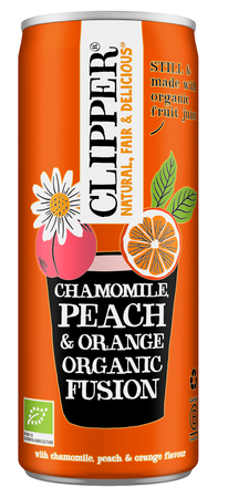Bevanda alla frutta aromatizzata alla camomilla - arancia - pesca bio 250 ml - Clipper
