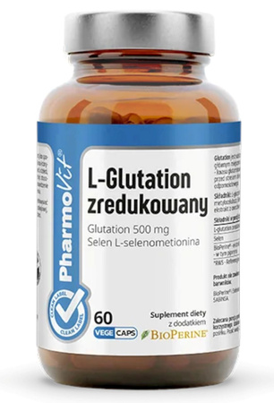 L-glutatione ridotto integratore alimentare senza glutine 60 capsule - Pharmovit (Clean Label)