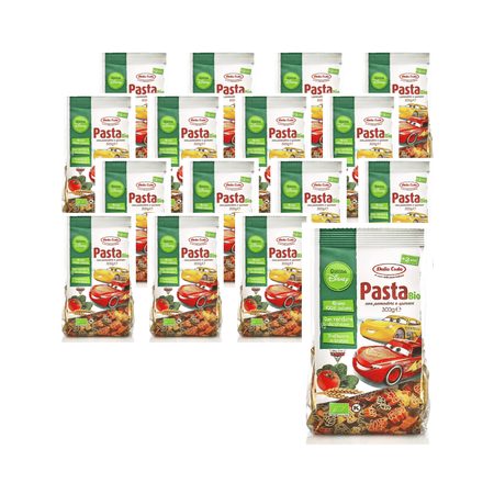 SET 12 x Pasta (semola tricolore) disney cars bio 300 g