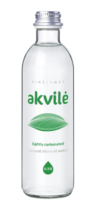 Acqua minerale naturale leggermente gassata 330 ml (bicchiere) - Akvile
