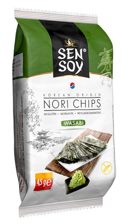 Chips di nori al wasabi senza glutine 4,5 g – Sen Soy