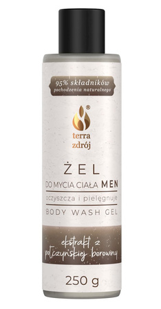 Gel doccia detergente e condizionante per uomo 250 g - Terra Zdrój (serie torba)
