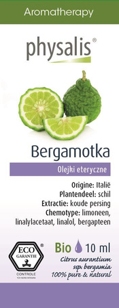 Olio essenziale di bergamotto biologico 10 ml – Physalis