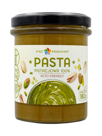 Crema di pistacchio senza zuccheri aggiunti, senza glutine 180 g – Pięć Przemian (Five Transformations)