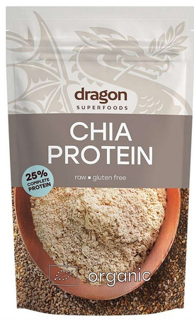 Proteina di chia, 25% di proteine, senza zuccheri aggiunti, senza glutine, Biologico, 200 g – Dragon Superfoods