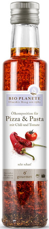 Olio per pizza e pasta al peperoncino e pomodoro BIO 250 ml – Bio Planete